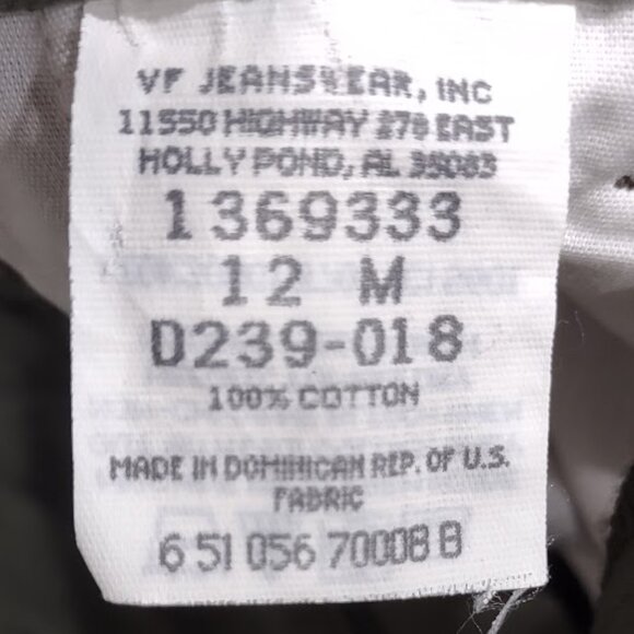 RIDER CASUAL 2 POCKET KHAKI GREEN JEANS ALL COTTON HI RISE STRAIGHT LEG SIZE 12M - Picture 10 of 11